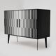 Vintage Sideboard with Hand-Painted Op-Art Pattern, 1970s.