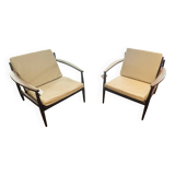 Pair of Danish armchairs in the style of Grete Jalk