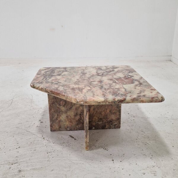 Table basse ou table d'appoint en marbre italien, années 1970