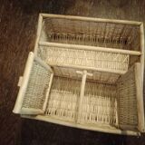 Rattan wall shelf