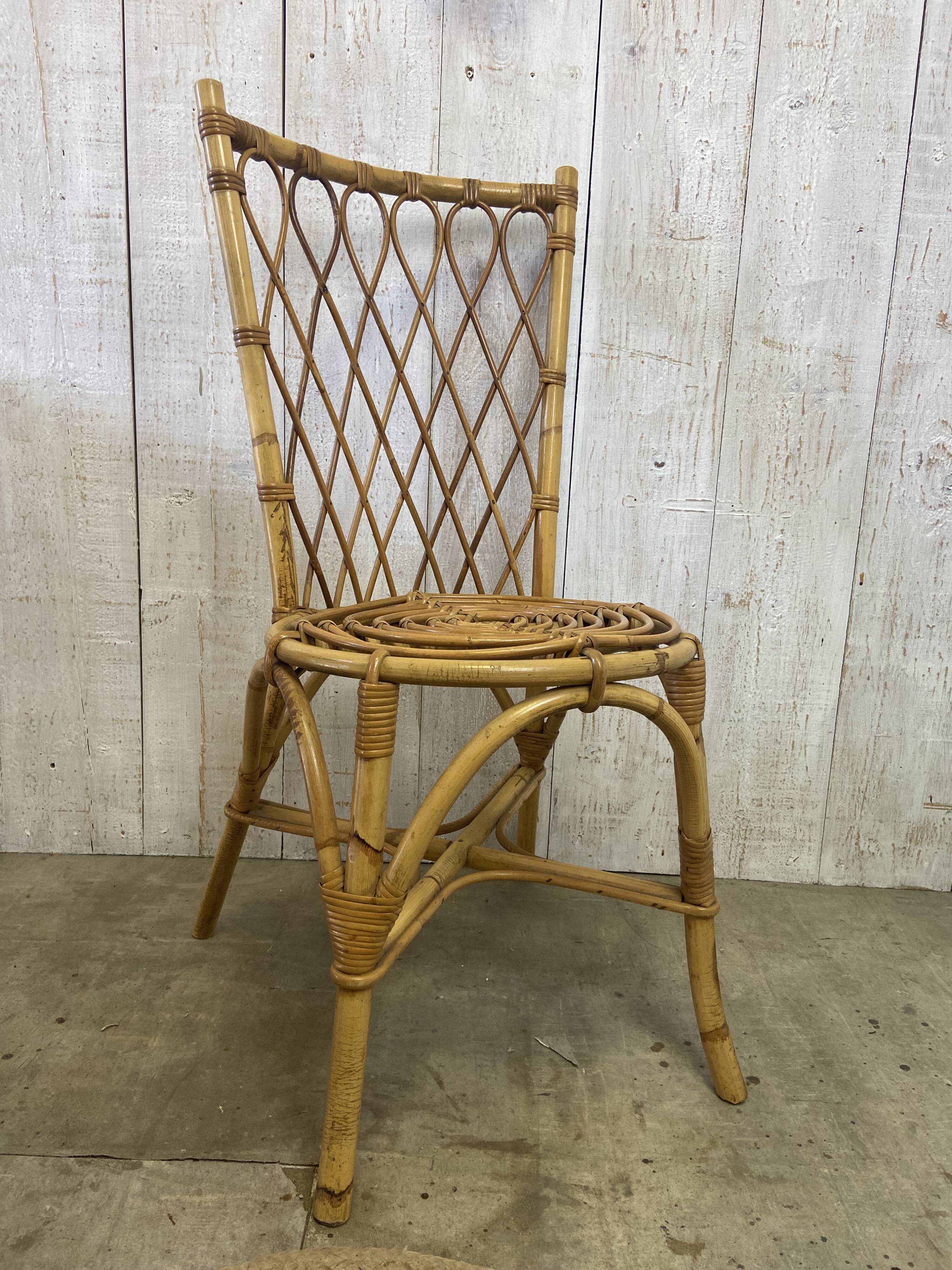Louis Sognot rattan chairs