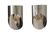 Pair of large polished metal wall sconces. 1970s