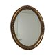 French Oval Gold Baroque-Style Mirror with Roses 58cm