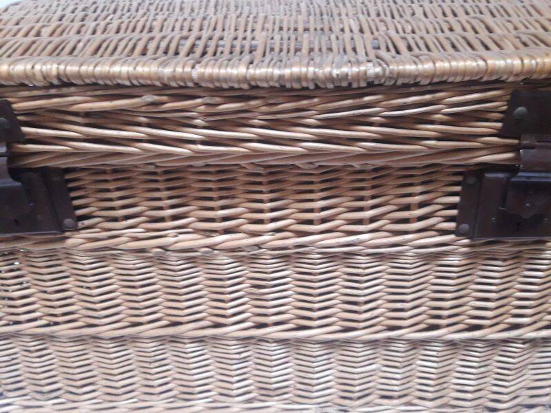 Wicker trunk L75xH53xD48 vintage