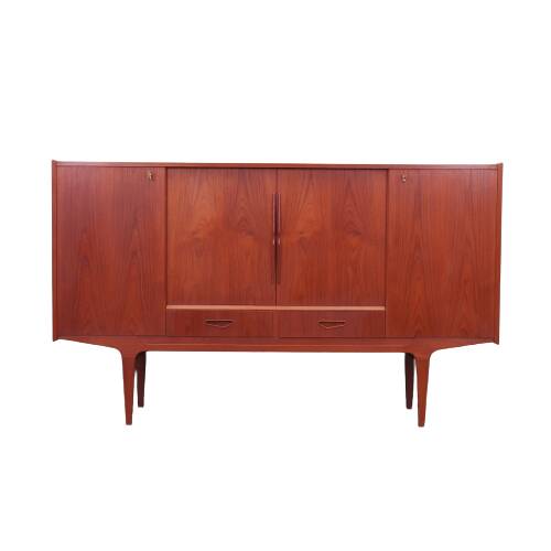 Teak highboard, Danish design, 1960s, production: Denmark