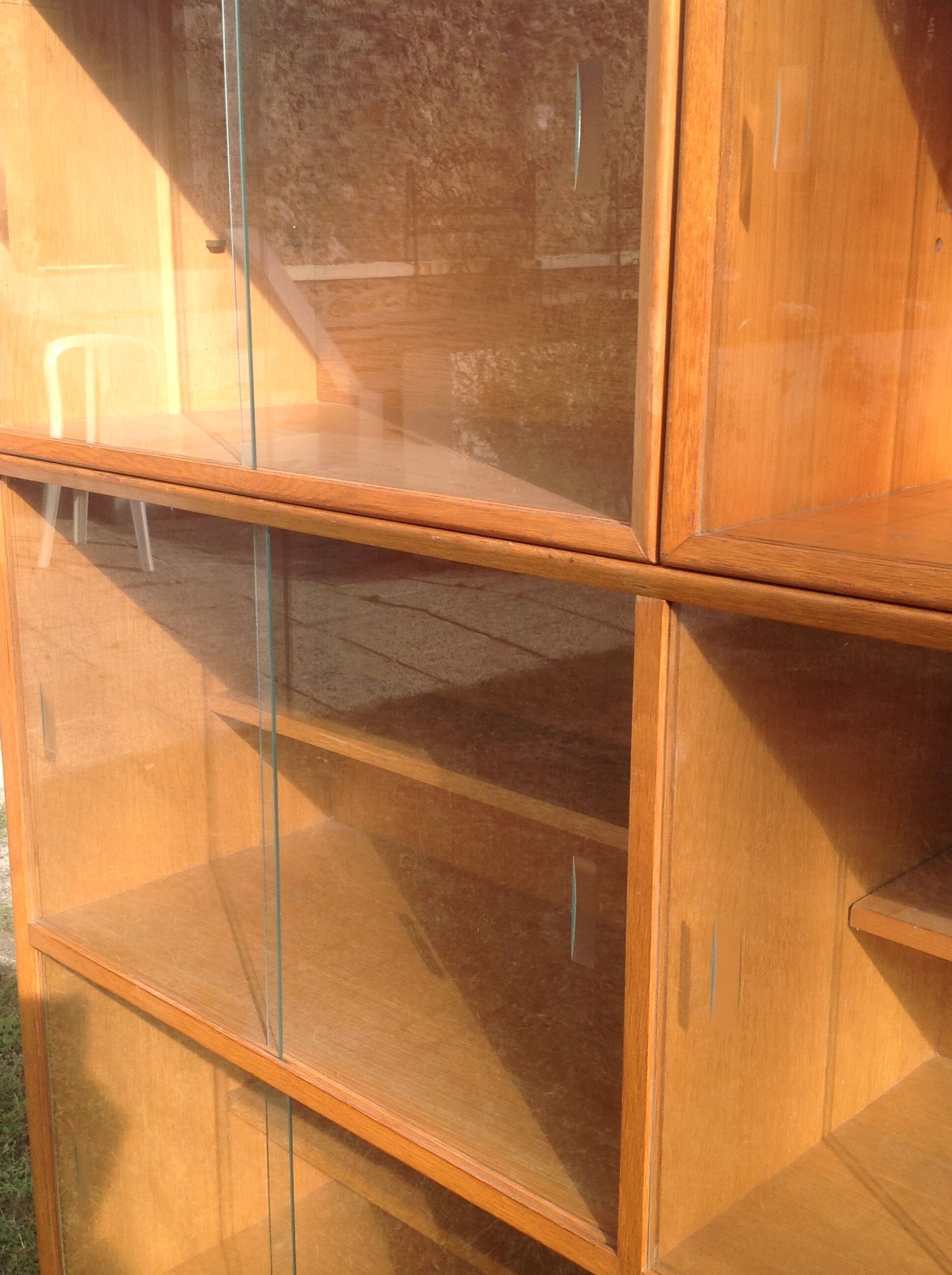 Bookcase teak 60s three elements