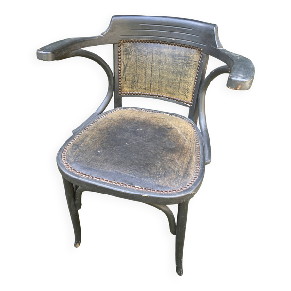 Fauteuil de bureau bois courbé - Baumann