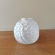 Small art deco ball vase in white glass paste