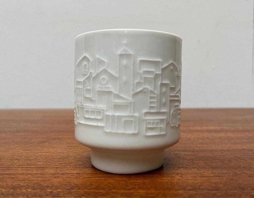 Vintage Mug Vase in German Porcelain with Architectural Patterns by Hans Achtziger for Hutschenreuther