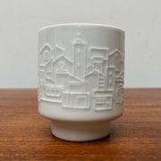 Vintage Mug Vase in German Porcelain with Architectural Patterns by Hans Achtziger for Hutschenreuther
