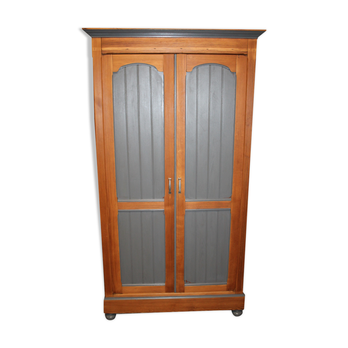 Grey pine wardrobe
