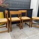 Suite de 4 chaises paillées vintage années 70