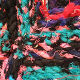 Stool Moroccan boucherouite colored