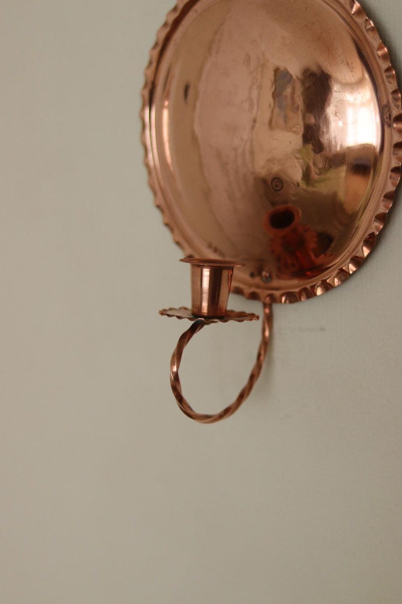Pair of Vintage Swedish Copper Sconce - 1978