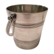 Silver metal ice bucket