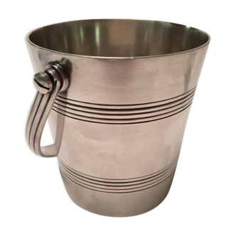 Silver metal ice bucket