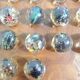 Vintage wooden solitaire game with resin balls and insects – Madaga