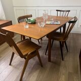 Square teak dining table 4-6 seats