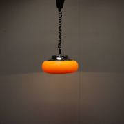 Suspension Harvey Guzzini Orange Space Age, Italy, 1970s