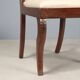 Antique Charles X chairs in mahogany and fabric, France, 19th century