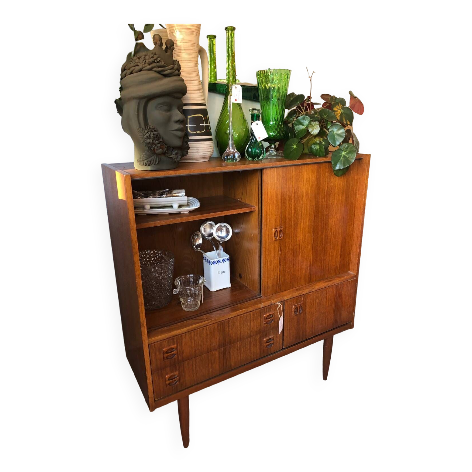 Vintage glass sideboard, 1960s