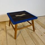 Danish mid-century modern pouf/footstool with cushion – 1960