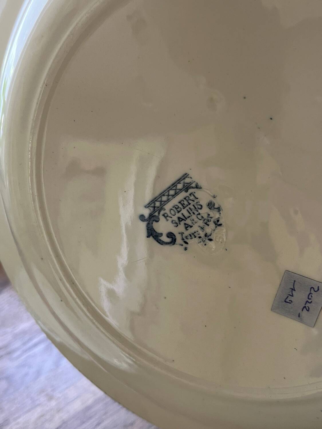 Antique earthenware serving dishes from Salins - Terre de fer