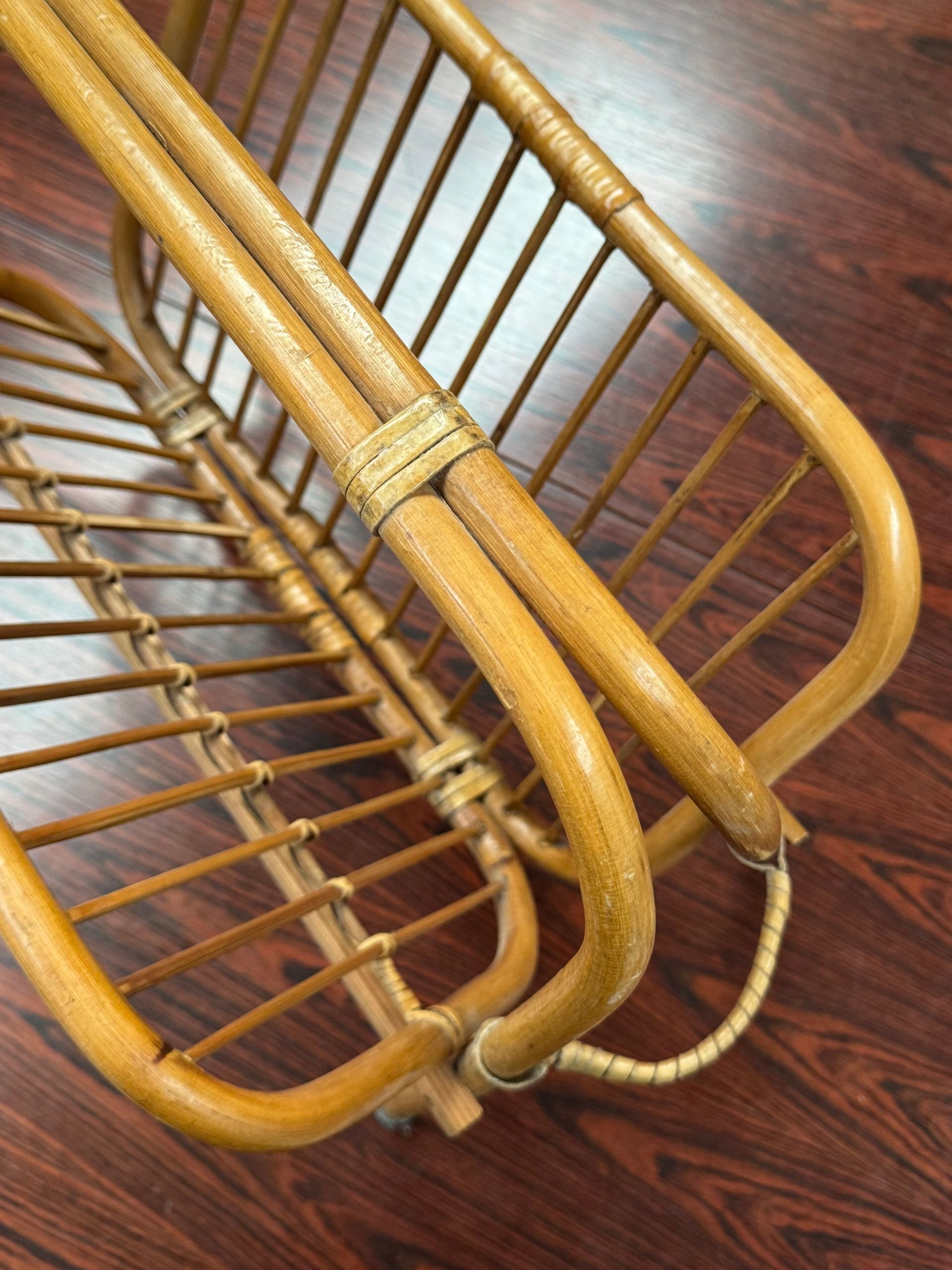 Wicker magazine rack
