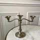 Silver brass chandelier 50s
