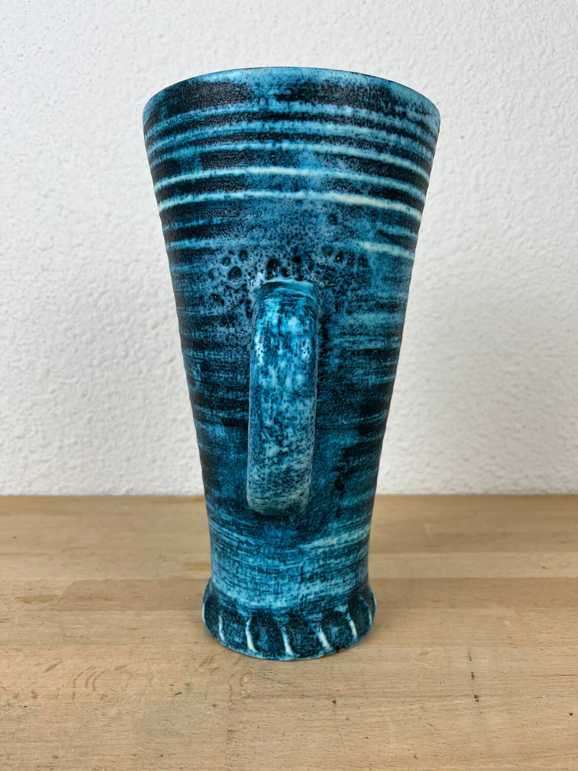 Accolay blue ceramic pitcher