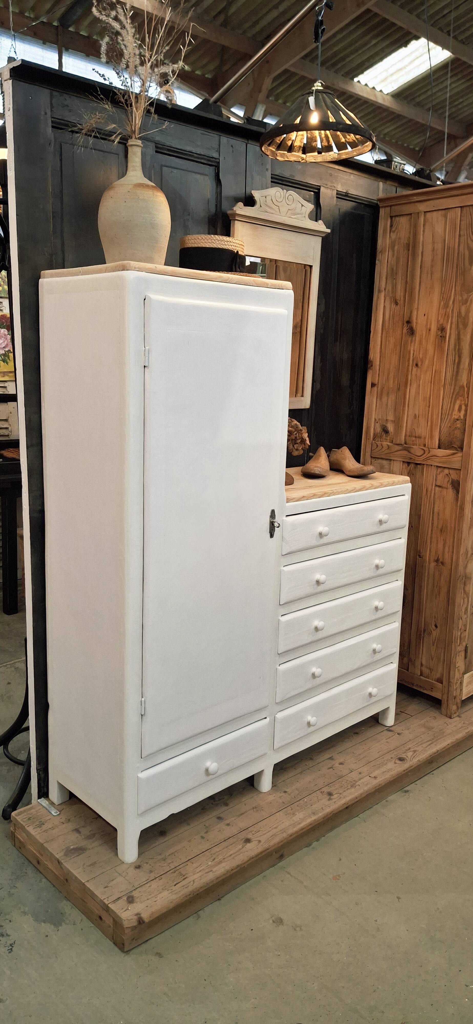 Vintage asymmetrical wardrobe