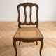 Lot de 8 chaises Louis XV en bois et cannage