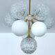 Large  Vintage Glass Pendant Light, 1960s