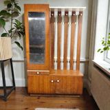 Porte-manteau vintage sur pied avec miroir et armoire