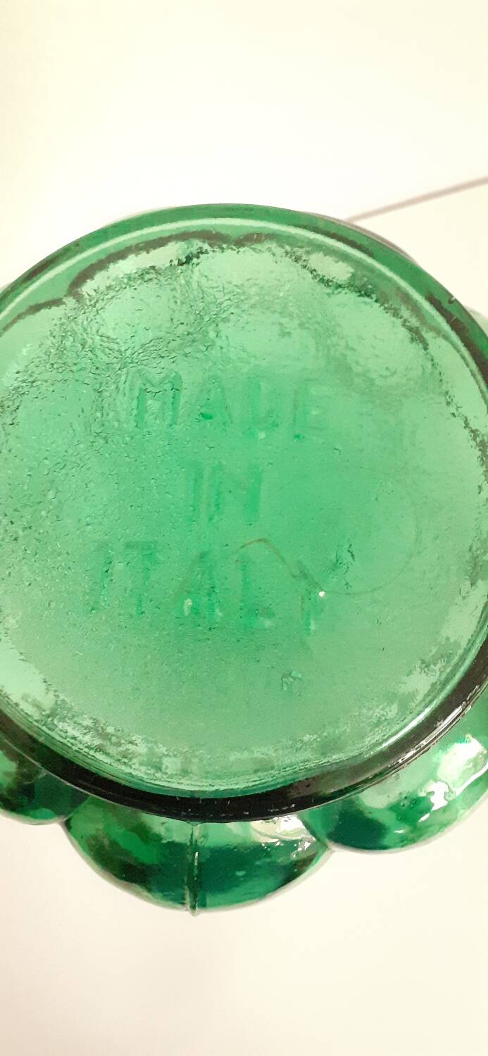 Vintage Italian glass "bubble" carafe