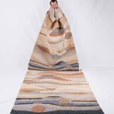 Pair of kilims or tapestries in a modern style, Central Asia, late 20th century.