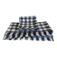 New fringed XL Vichy canvas tablecloth with 14 napkins, width 210cm.