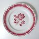 9 flat plates in FB Digoin pink earthenware