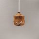 Small ceramic pendant lamp, Danish, from the 1970s–80s, in earth tones.