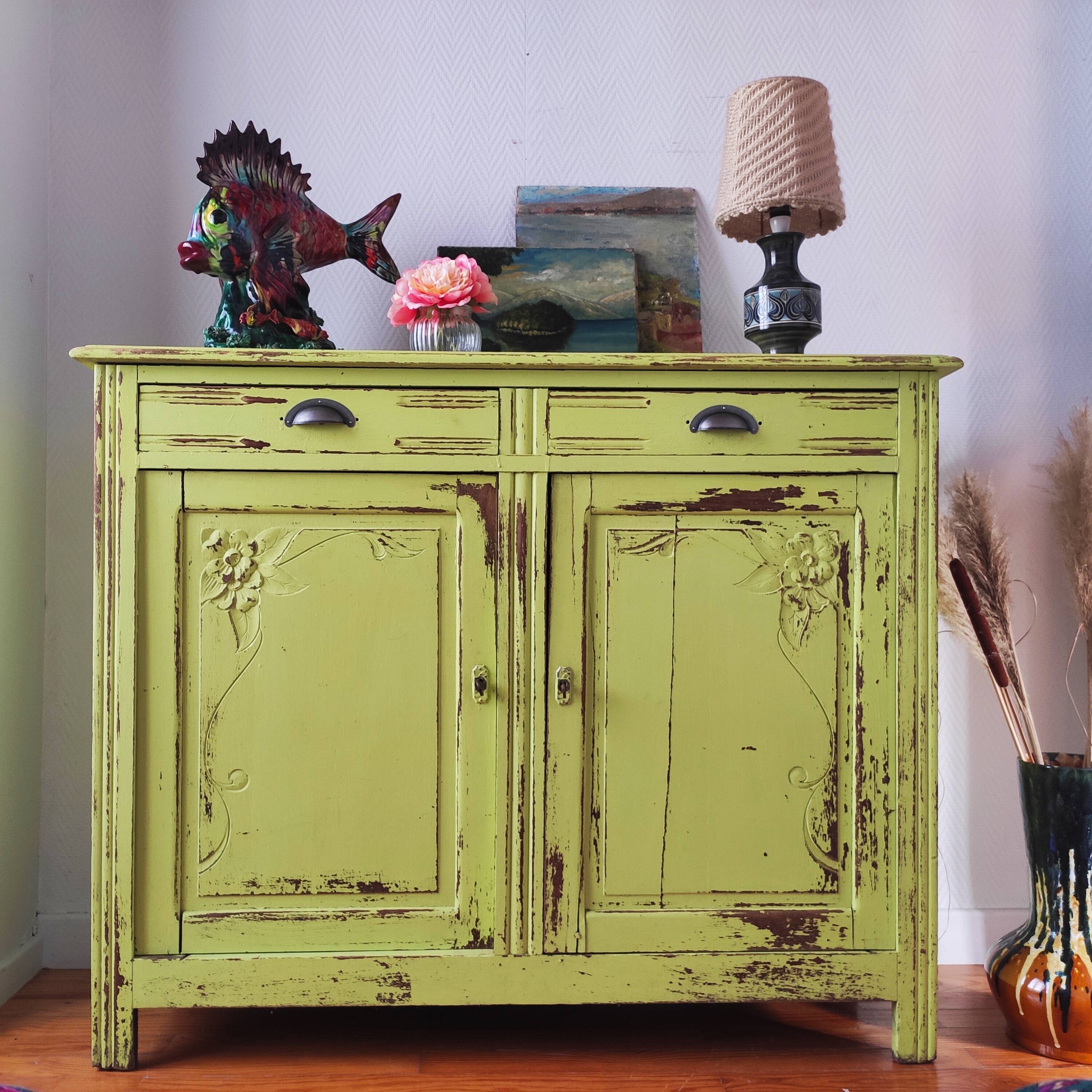 Old Parisian buffet with patina