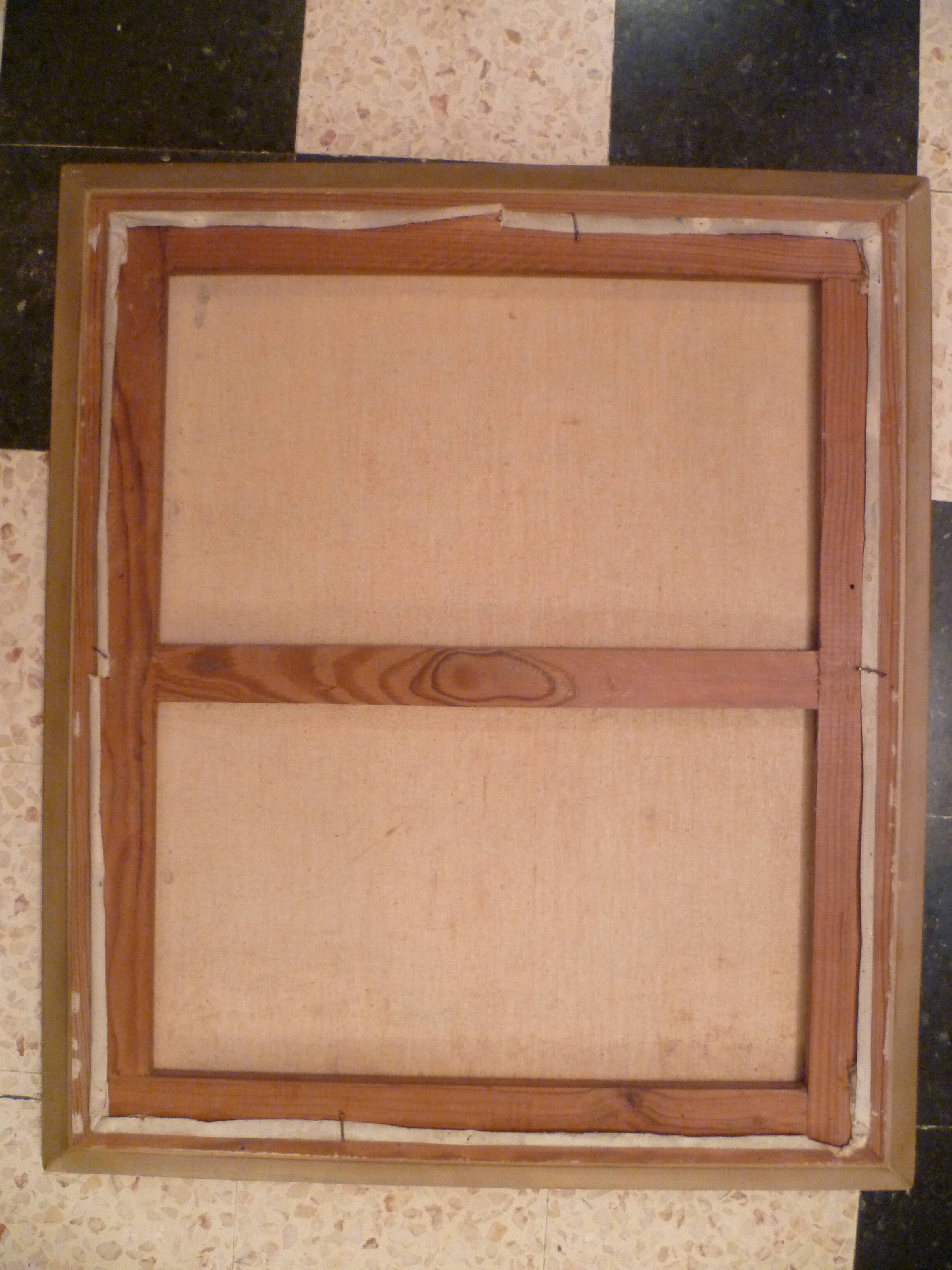 Hst painting in its frame "bouquet of flowers" signed in hst on the right ducollet 63