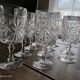 Set of 11 glasses in chiseled ancient rock crystal