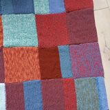 Plaid patchwork hand-knitted