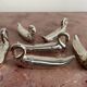 Set of 6 silver-plated swan knife rests