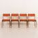 26104 Erik Buch teak and wool chairs, set of 4, Denmark, 1960s