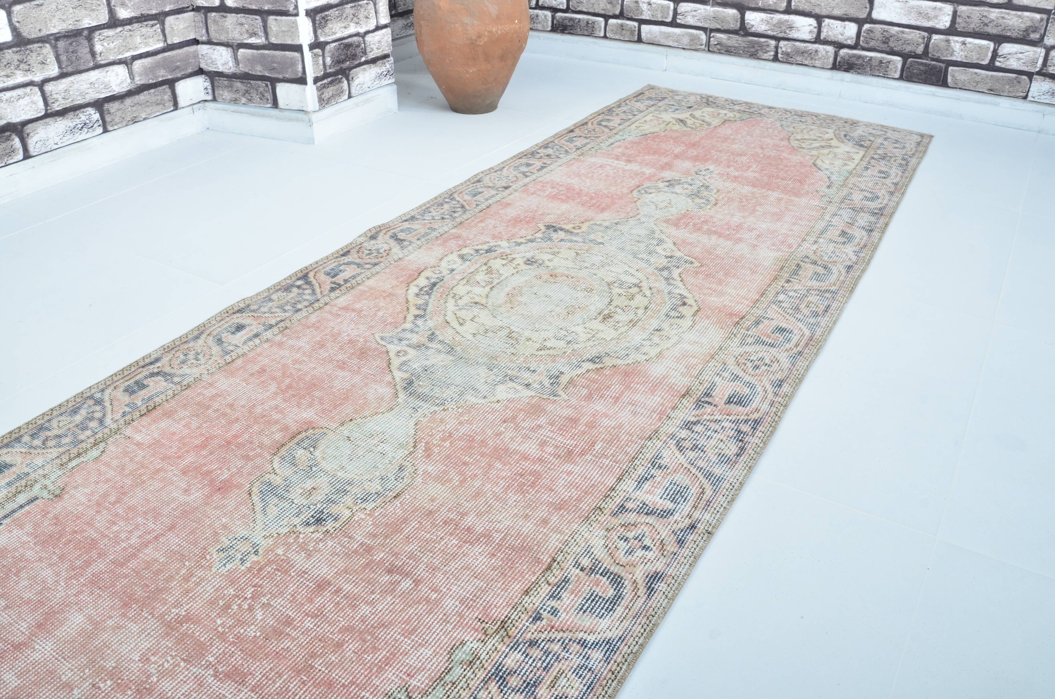 Vintage Turkish Orange Floor Carpet sku 3336