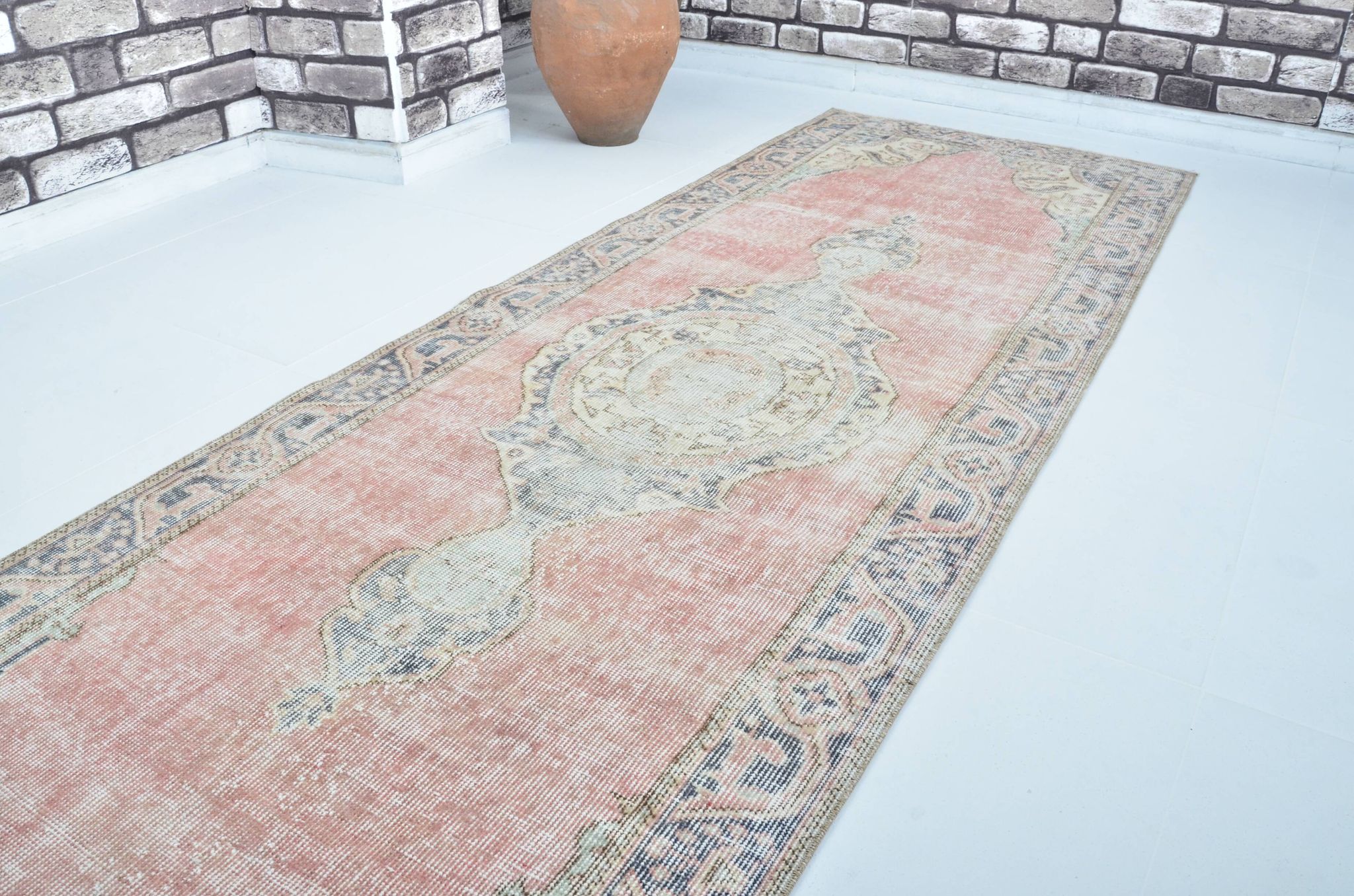 Tapis de sol vintage turc orange sku 3336
