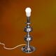 Lamp base space age chrome metal stacked spheres - 1970s