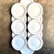 12 Corning dinner plates in white and gold porcelain