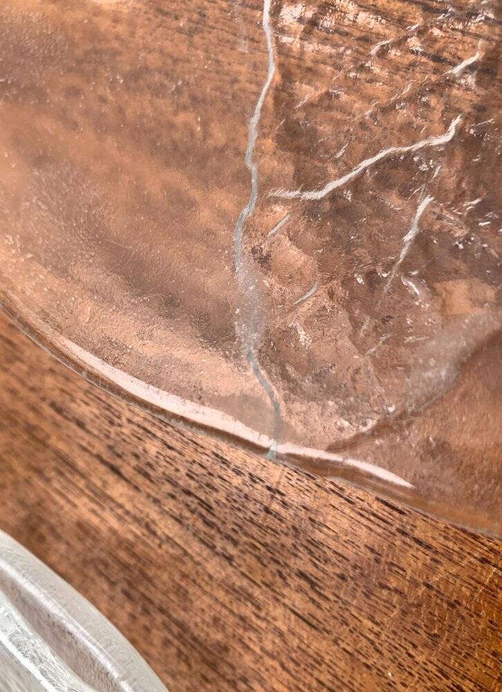 Vintage floral glass plates from Sweden by Ann Wärff for Kosta Boda, set of 11.
